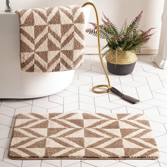 Cartoon imitation cashmere floor mats, absorbent bathroom doormats, non-slip floor mats for bathrooms Cross-border water doormats