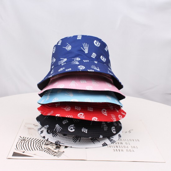 Cross-border Hawaiian-style reversible coconut palm print bucket hat, versatile and casual bucket hat for beach vacations Cross-border Hawaiian-style reversible coconut palm print bucket hat, versatile and casual bucket hat for beach vacations
