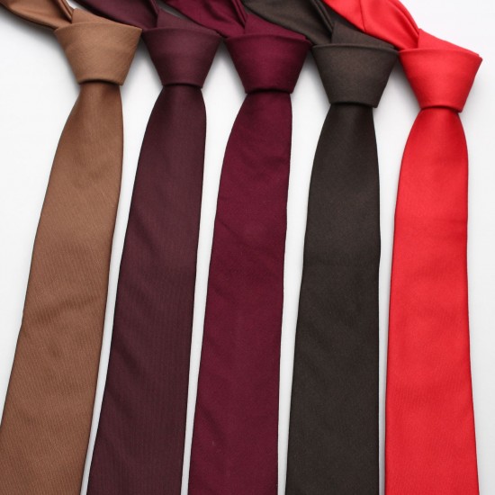 New 6cm formal business men's ties, professional groom's solid color hand-tied ties for weddings, suit accessories