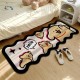 Cartoon striped puppy imitation cashmere non-slip bedside rug, bedroom wall-to-wall non-slip carpet, living room decorative rug, in stock
