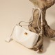2025 New Spring Rodeo Underarm Bag with Lock Versatile mini motorcycle baguette bag, genuine leather shoulder bag, small square bag
