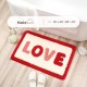 Cross-border Valentine's Day shaped faux cashmere floor mat, non-slip entrance bathroom doormat, easy-care bathroom doormat.