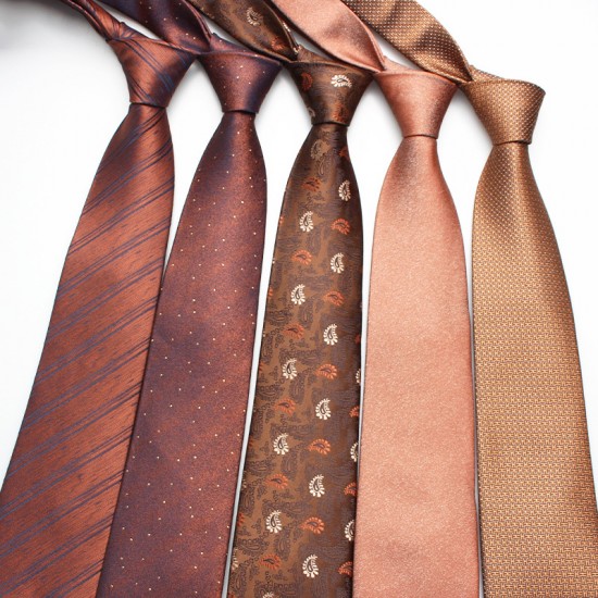 2025 new brown ties, men's business and fashionable polyester hand-tied ties, manufacturers in stock and wholesale, multiple colors available