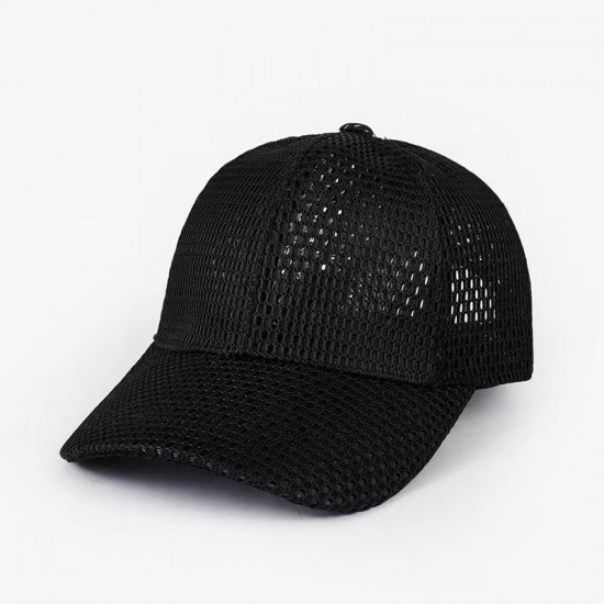 Spring/Summer Baseball Cap, Versatile Casual Plain Solid Color All-Mesh Baseball Cap, Outdoor Hiking and Fishing Baseball Cap Sun Hat