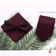 Men's tie sets, three-piece polyester striped tie, bow tie, and square handkerchief sets available Wholesale Suit Accessories