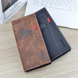 Handbag for women - long style zipper handbag with strap, soft leather wallet, fashionable patchwork handbag for mother, multi-card bag for card holder