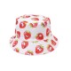 European and American creative strawberry print bucket hats for spring and summer outdoor leisure and sun protection, reversible hats European and American creative strawberry print bucket hats for spring and summer outdoor leisure and sun protection, reversible hats