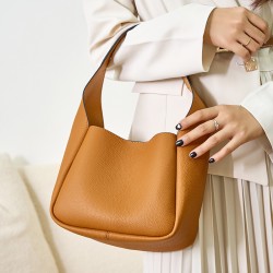 2022 Spring/Summer New Leather Top Grain Cowhide Women's Bags - Shoulder Carry, Crossbody, Trendy Large Capacity Women's Versatile Shoulder Bag