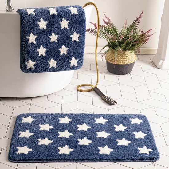 Cartoon imitation cashmere floor mats, absorbent bathroom doormats, non-slip floor mats for bathrooms Cross-border water doormats