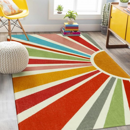 Simple line faux cashmere sun pattern bedroom decorative carpet, bedside rug, non-slip living room thickened carpet in stock. Simple line faux cashmere sun pattern bedroom decorative carpet, bedside rug, non-slip living room thickened carpet in stock.