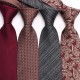 Leier, in stock, burgundy striped tie, men's groomsmen wedding tie, yarn-dyed polyester business tie