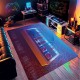 Cross-border Amazon Game Controller Printed Carpet, Home Gaming Room Decorative non-slip, stain-resistant, easy-care, dust-proof mats