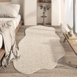 Simple, uniquely shaped imitation cashmere autumn/winter cool-proof, stain-resistant bedside blanket, bedroom thickened decorative non-slip carpet available for dropshipping