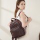 Top-grain vegetable-tanned cowhide European and American fashion backpack, large capacity, soft leather, multi-purpose women's backpack