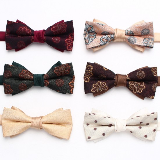 Lei'er patterned bow tie in stock, men's bow tie in multiple colors, wedding groom bow tie, bow tie with flower, wholesale. Lei'er patterned bow tie in stock, men's bow tie in multiple colors, wedding groom bow tie, bow tie with flower, wholesale.