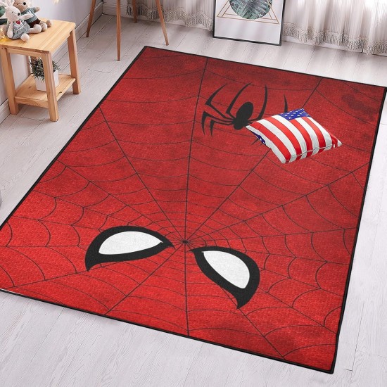 Cross-border Marvel Spider-Man living room carpet, esports room decorative bedside rug, stain-resistant and wear-resistant coffee table mat in stock Cross-border Marvel Spider-Man living room carpet, esports room decorative bedside rug, stain-resistant and wear-resistant coffee table mat in stock