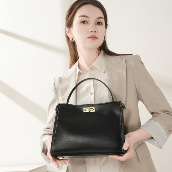 New 2025 women's leather crossbody bag, small square bag, stylish and simple, versatile crossbody bag