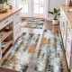 Abstract Blend Color Kitchen Mats, Non-Slip, Oil-Absorbent, Stain-Resistant, Easy-Care, Three-Piece Entryway Floor Mat Set