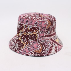 Cross-border Digital Printed Bucket Hat, Outdoor Sun Protection Sun Protection Bucket Hat, Versatile Reversible Ethnic Style Sun Hat