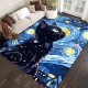 Cross-border TEMU cross-border abstract oil painting carpet for living room, large, full-coverage, non-slip and stain-resistant sofa blanket