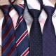 Blue business zipper ties, 8cm polyester casual jacquard casual tie, easy-pull tie manufacturers.