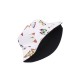 Overseas reversible bucket hats, dome-shaped bucket hats with butterfly prints, versatile sun hats for female students
