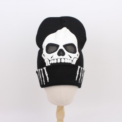 Cross-border winter hat, excavator jacquard children's knitted hat, autumn and winter baby warm cap beanie, brimless cap hat
