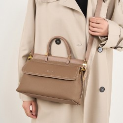 2025 new style top-grain cowhide bags for women, genuine leather messenger bags, large-capacity commuter briefcases