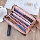 New style wallet - long length, double zipper, large capacity handbag, fashionable color clash lychee pattern double-layer money clip, mobile phone bag