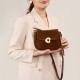 Yan Xiaofang women's bags, 2025 spring/summer new niche design, French retro textured frosted velvet commuter bag
