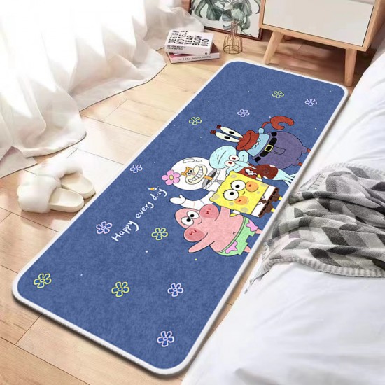 Cartoon imitation cashmere bedside decorative non-slip carpet, bedroom wall-to-wall carpet, thickened living room carpet available for dropshipping
