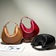 Niche design crescent-shaped genuine leather underarm bag, 2025 new simple and high-end single-shoulder crossbody, versatile women's bag