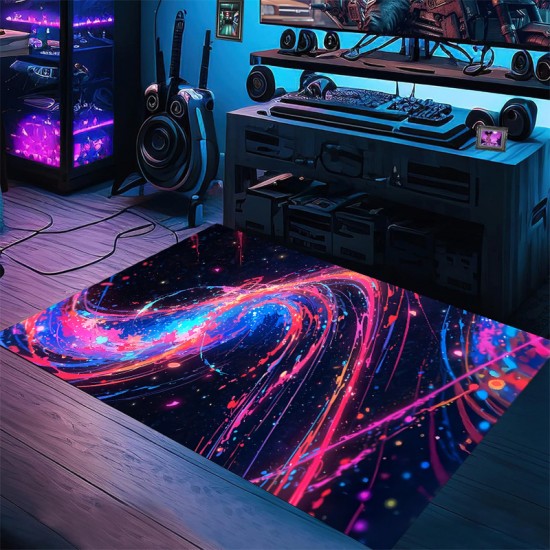 Cross-border Amazon starry sky carpet, stain-resistant and wear-resistant entrance doormat, gaming room, living room, and coffee table easy-care carpet