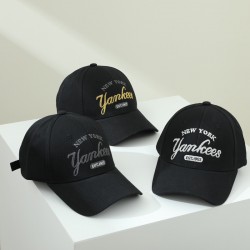 Baseball cap with letter embroidered men's and women's sun protection, large head circumference, flattering small peaked cap, spring and summer hardtop curved brim sun hat