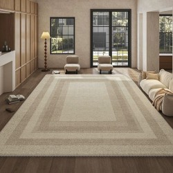 Simple vintage-style imitation cashmere living room carpet, hotel/B&B wall-to-wall rug, home bedroom bedside rug