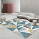 Cross-border simple geometric crystal velvet carpet for home living room decoration, easy-care wall-to-wall large sofa rug in stock