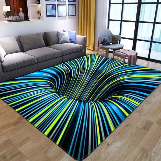 Cross-border carpets, living room sofa rugs, 3D vortex wall-to-wall carpets, creative three-dimensional floor mats available for shipping