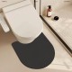 Cross-border modern minimalist solid color diatom mud carpet, absorbent and stain-resistant, household bathroom U-shaped toilet mat.