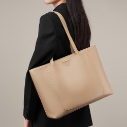 High-end, large-capacity bags for women, 2025 new trendy commuter tote bags, versatile, single-shoulder, genuine leather.