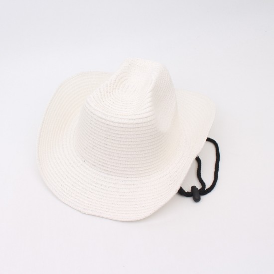 Spring/Summer Western cowboy straw hats for men, beach vacation sun hats, couple's travel sun hats, straw hats for women