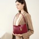 New genuine leather women's bag, niche bridal bag, youthful red, high-quality underarm bag, daily shoulder bag