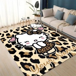 Cute and adorable kitty cat decorative carpet for the living room, stain-resistant, non-slip, and easy-care sofa blanket (available for shipping)