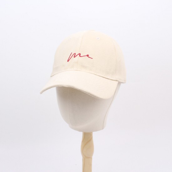 Women's spring and summer versatile outdoor sun hats, couples' baseball caps with lettering embroidered curved brim sun hats