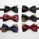 Men's formal suit, British-Korean style crew-cut bow tie, groom wedding, red, black, navy blue, metal bow tie