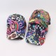 Cross-border retro graffiti reversible bucket hat, outdoor sun visor, mushroom graffiti bucket hat, round hat for women Cross-border retro graffiti reversible bucket hat, outdoor sun visor, mushroom graffiti bucket hat, round hat for women
