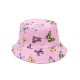 Overseas reversible bucket hats, dome-shaped bucket hats with butterfly prints, versatile sun hats for female students