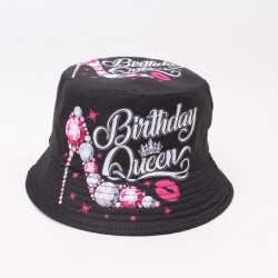 Cross-border reversible bucket hat with beer bottle print, versatile outdoor sun protection hat for couples