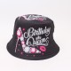 Cross-border reversible bucket hat with beer bottle print, versatile outdoor sun protection hat for couples