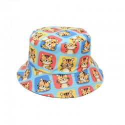 Spring/summer cartoon animal graffiti bucket hat, overseas reversible visor, spring/summer outdoor travel hat