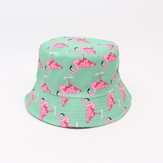 Spring/Summer outdoor beach vacation style coconut palm pattern bucket hat, versatile reversible bucket hat, sun protection